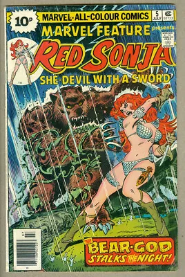 Buy Marvel Feature #5, Red Sonja, UK Pence Copy • 3.94£