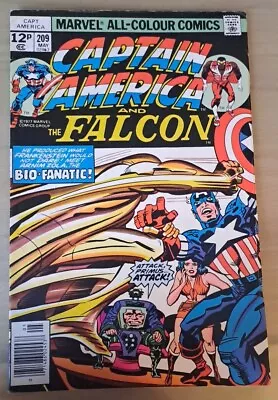 Buy Captain America #209 (1977) 1st Full App Arnim-zola Bag/boarded Free Uk P&p. Fn+ • 7.99£