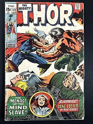 Buy The Mighty Thor #172 Vintage Marvel Comics Silver Age 1st Print 1969 Good *A2 • 6.39£