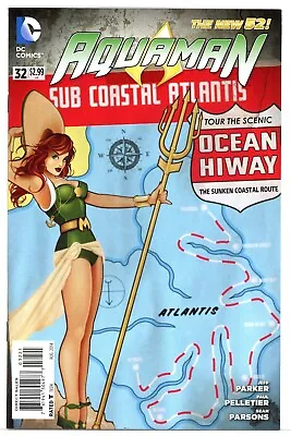 Buy Aquaman #32 Dc Bombshells Variant 2014 Dc Comics Nm • 8.01£