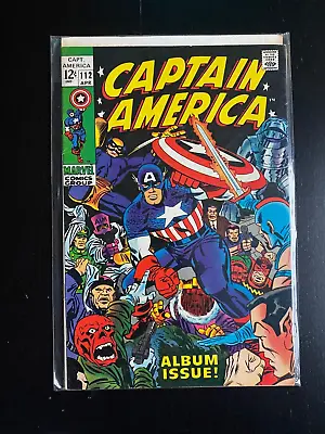 Buy Captain America 112 Marvel 1969 FN/VF Jack Kirby Stan Lee Red Skull Baron Zemo • 51.38£