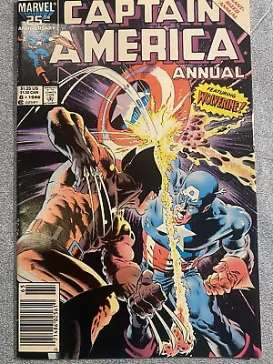 Buy Captain America Annual #8 (Marvel, 1986) Wolverine Cover Newsstand • 19.98£