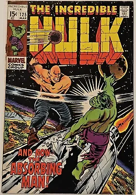 Buy The Incredible Hulk #125 March 1970 - Complete Solid Nice Book • 13.60£