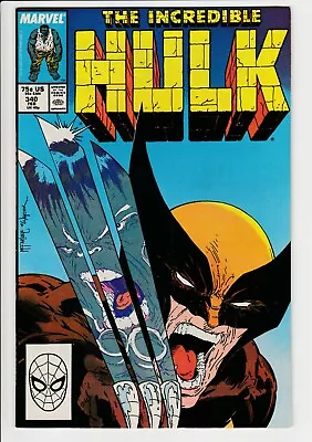 Buy Hulk #340 • 1988 • Vintage Marvel • Classic Hulk / Wolverine McFarland Cover! • 36.50£