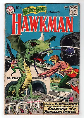 Buy Key DC 1961 BRAVE AND THE BOLD No. 34 Origin & 1st Silver Age Hawkman GD+ 2.5 • 193.99£