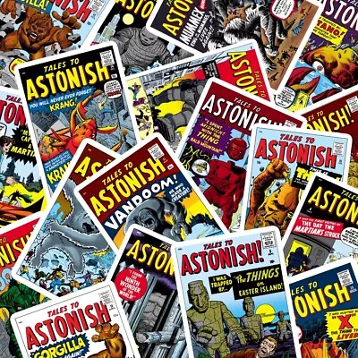 Buy TALES TO ASTONISH Comic Book Covers Stickers 40 Pack Sticker Set Waterproof • 9.59£