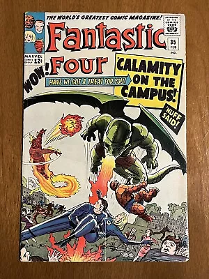 Buy Fantastic Four #35/Silver Age Marvel Comic Book/1st Dragon Man/VG-FN • 49.77£