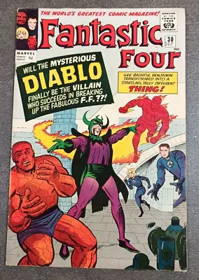 Buy FANTASTIC FOUR #30 (Marvel 1964) FN (6.0)  KIRBY FIRST DIABLO • 150£