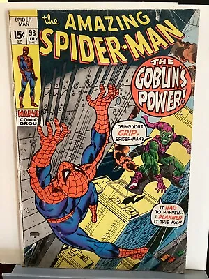 Buy Amazing Spider-man #98 Marvel 1971 Bronze Age Drug Addiction Plot / Goblin • 35.56£