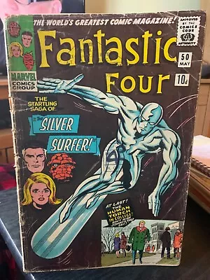 Buy Fantastic Four #50 KEY 1st Appearance Wyatt Wingfoot (Marvel 1966) VG- • 50£
