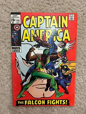Buy Captain America #118 HIGHER GRADE Marvel Comic KEY 2nd Falcon Appearance • 43.36£