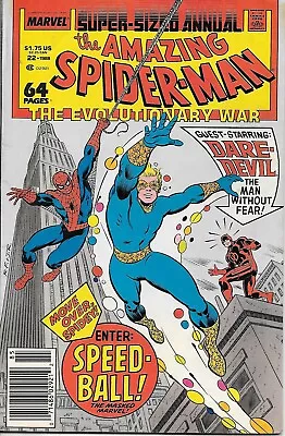 Buy The Amazing Spider-Man Annual #22 1st Speed-Ball Newsstand Edition • 8.69£