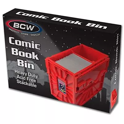 Buy BCW Short Comic Book Bin, Red - Holds 150 Standard Comic Books | Acid Free Co... • 38.93£