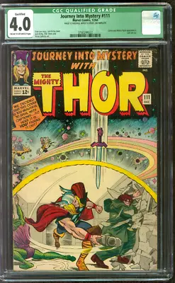 Buy Thor Journey Into Mystery 111 CGC 4.0 Kirby Art Mr Hyde Cobra 12/1964 • 63.06£