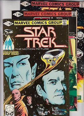 Buy STAR TREK THE MOTION PICTURE #1 2 And 3! Marvel Comics 1980 • 13£