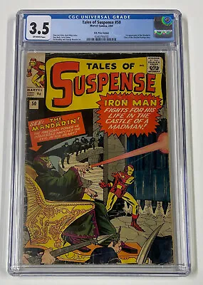 Buy Tales Of Suspense #50. Feb 1964. Marvel. 3.5 Cgc. 1st App Mandarin! Uk Price! • 250£