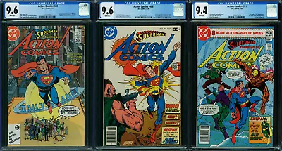 Buy Action Comics CGC DC Lot (486 CGC 9.6, 511 CGC 9.4, 583 CGC 9.6) Moore, Luthor • 103.93£