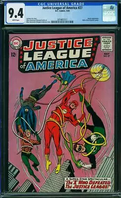 Buy JUSTICE LEAGUE OF AMERICA 27 CGC 9.4 WP Rare HG Silver Age DC COMICS 1964 • 591.65£