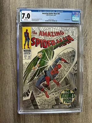 Buy AMAZING SPIDER_MAN #64 (1968) CGC 7.0 - White Pages • 115£