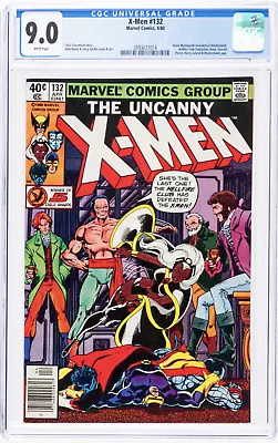 Buy The Uncanny X-Men #132 Vol 1. CGC 9.0 White Pages, 1980, Mastermind, Hell Fire • 89.99£