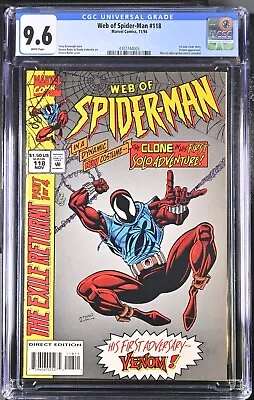 Buy Web Of Spider-Man 118 CGC 9.6 1st Solo Ben Reilly Clone Scarlet Spider WHITE PGS • 158.30£