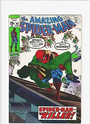 Buy Amazing Spider-Man #90 Marvel Comic 1970 DEATH OF CAPTAIN STACY 1.8 CVR DETACHED • 19.77£