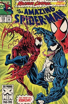 Buy Amazing Spider-man # 378 - Maximum Carnage Part 3-rage Of Venom-carnage • 6.32£