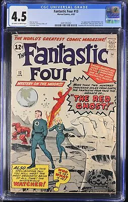 Buy Fantastic Four #13 CGC VG+ 4.5 1st Appearance Watcher And Red Ghost! Marvel 1963 • 521.24£
