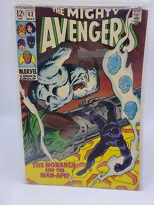 Buy 1969 Avengers Comic Book..vol.1..no.62..marvel..black Panther..1st Man-ape!!!!! • 36.88£