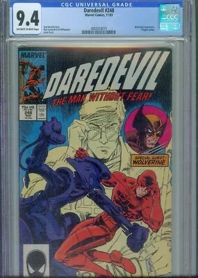 Buy Daredevil #248, Cgc 9.4, 1987, Wolverine Appearance • 46.87£