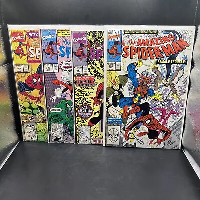 Buy Amazing Spider-Man #340 #341 #342 #343 1st Femme Fatales & Cardiac. 1990 (A31) • 11.82£