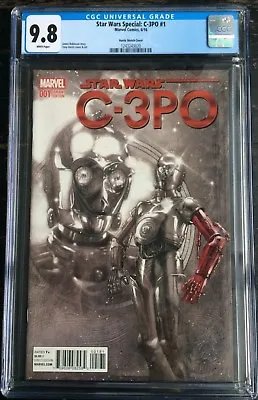 Buy Star Wars Special: C-3PO #1 1:1000 Harris Red Arm Sketch Variant CGC 9.8 • 716£