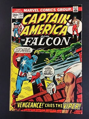Buy Captain America #157 Bronze Age Marvel Comic Book Higher Grade Falcon Buscema • 15.06£
