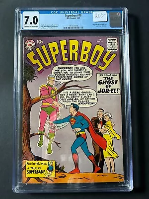 Buy Superboy #78  CGC 7.0   Origin Mr. Mxyzptlk    Cream-Off-White • 160.69£
