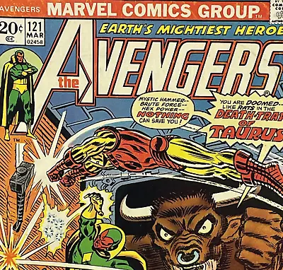 Buy The Avengers #121 1974 Marvel Death Trap Of Taurus Iron Man Vision • 6.04£