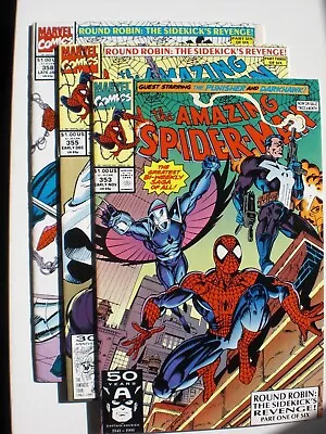 Buy Amazing Spiderman 353, 355, 358. The Punisher. Marvel Comics • 12.99£