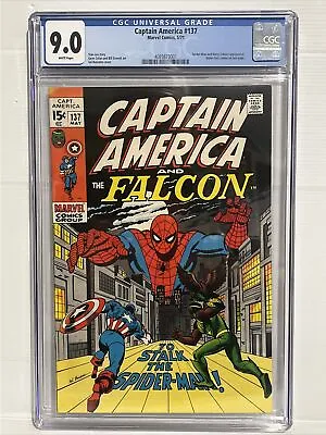 Buy Captain America #137 Cgc 9.0 Falcon Spider-man Harry Osborn Stone Face 1971 • 138.52£