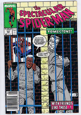 Buy Spectacular Spider-Man #151 Marvel 1989 Lock-Up ! Tombstone ! • 15.02£