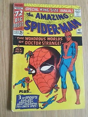 Buy Amazing Spider-Man Annual #2 - Steve Ditko 1st Crossover Doctor Strange • 110£