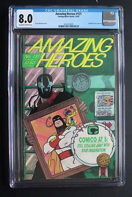 Buy Amazing Heroes #131 1st VENOM In Print 1987 Pre-Spider-Man 300 McFARLANE CGC 8.0 • 79.12£
