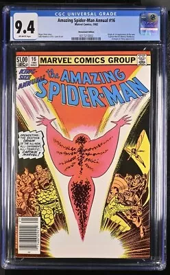 Buy Amazing Spider-man Annual #16 Cgc 9.4 1st Monica Rambeau Newsstand • 103.26£