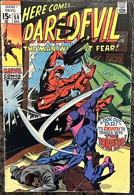 Buy Daredevil #59 - 1st Appearance Torpedo & Crimewave! - (Marvel 1969) • 7.99£