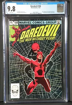 Buy Daredevil #188 CGC 9.8 1st Appearance Of Stone, Claw And Shaft 1982 • 106.72£