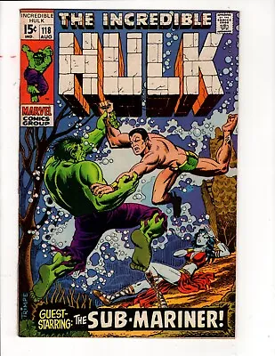 Buy Incredible HULK #118-1969 KEY(THIS BOOK HAS MINOR RESTORATION SEE DESCRIPTION • 32.99£