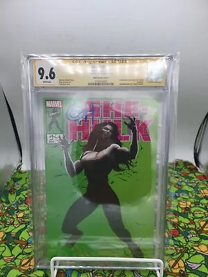 Buy She-Hulk #1 Horn Signature CGC 9.6 Marvel Comics 2022 #377 Homage Cover A • 101.23£