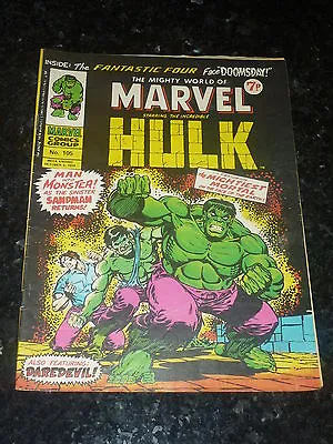 Buy Mighty World Of MARVEL Starring The INCREDIBLE HULK - No 105 - Date 05/10/1974 • 14.99£