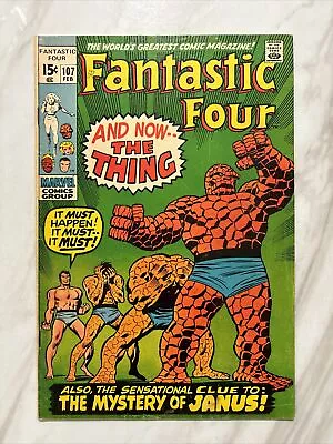 Buy Fantastic Four #107 (1971) FN+ 2nd Annihilus 1st Janus Nega-Man Appearance 🔑 • 14.19£