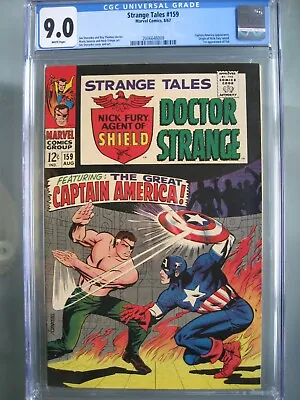 Buy Strange Tales #159 CGC 9.0 WP Marvel Comics 1967 1st App Val • 1,638.04£