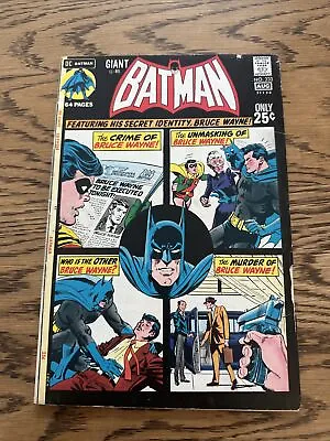 Buy Batman #233 (DC 1971) The Unmasking Of & Murder Of Bruce Wayne! Giant Size VG+ • 7.59£