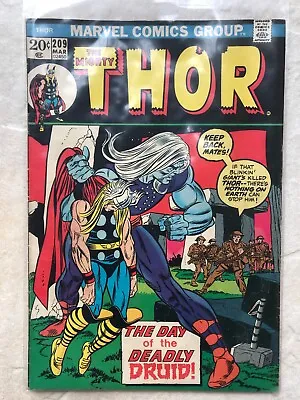 Buy The Mighty Thor Number 209 Bronze Age Vintage Marvel Comic Cents Cover - Fair • 12.99£
